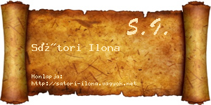Sátori Ilona névjegykártya