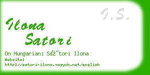 ilona satori business card